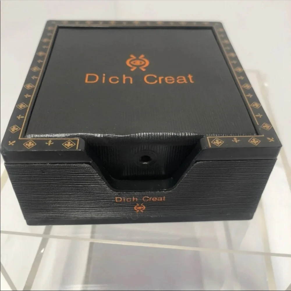 Dich Creat Cufflinks Stainless Steel Rhodium Emboss Tourbillon Men Cufflinks